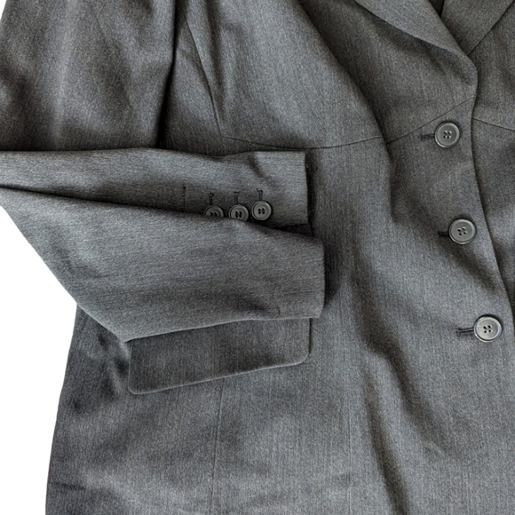 Lane Bryant charcoal gray long classic career plus size blazer New NWT sz 22/24 - Picture 7 of 13